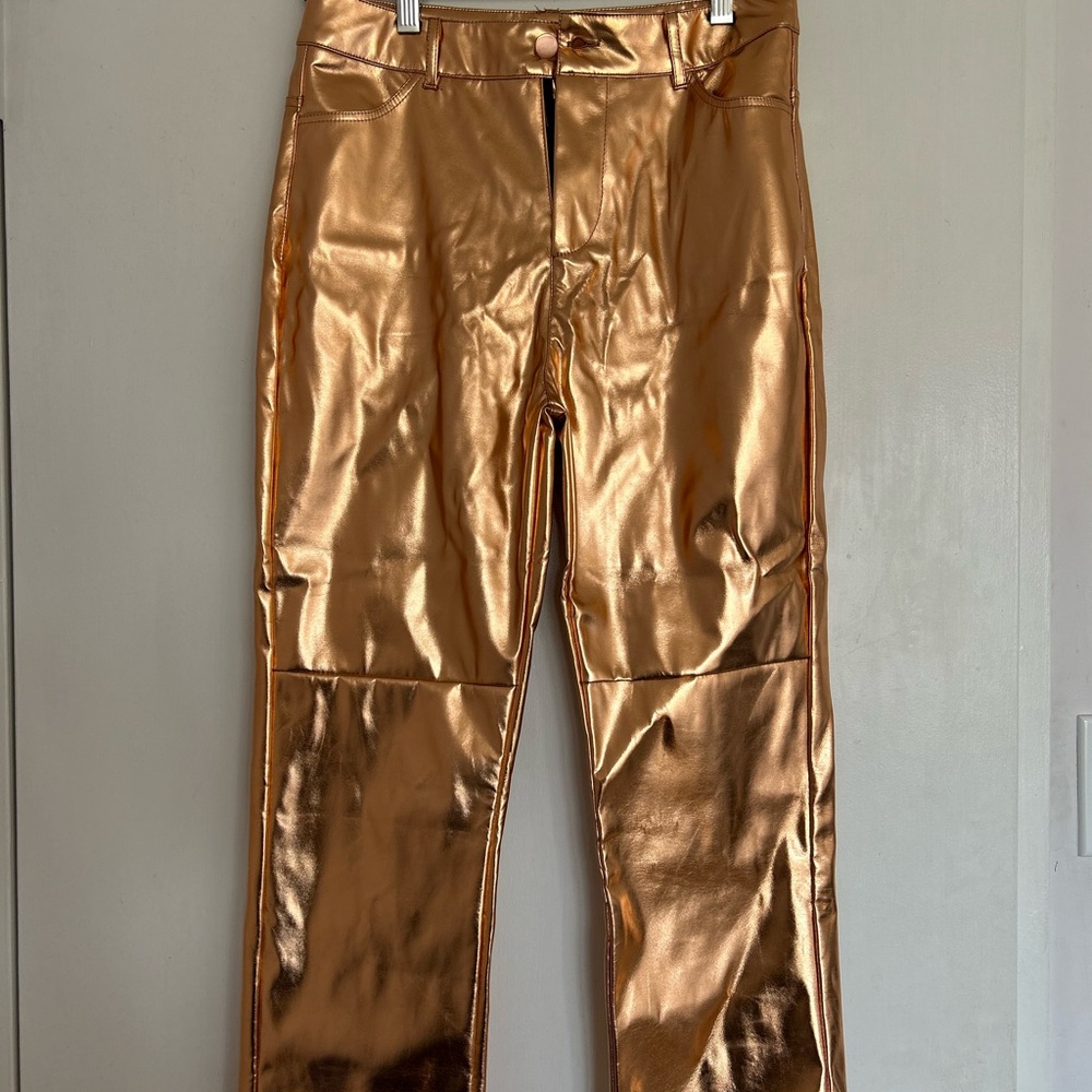 Shiny Gold Metallic Pants